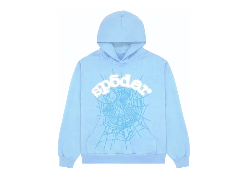 Sp5der Web Hoodie Sky Blue