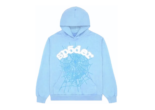 Sp5der Web Hoodie Sky Blue