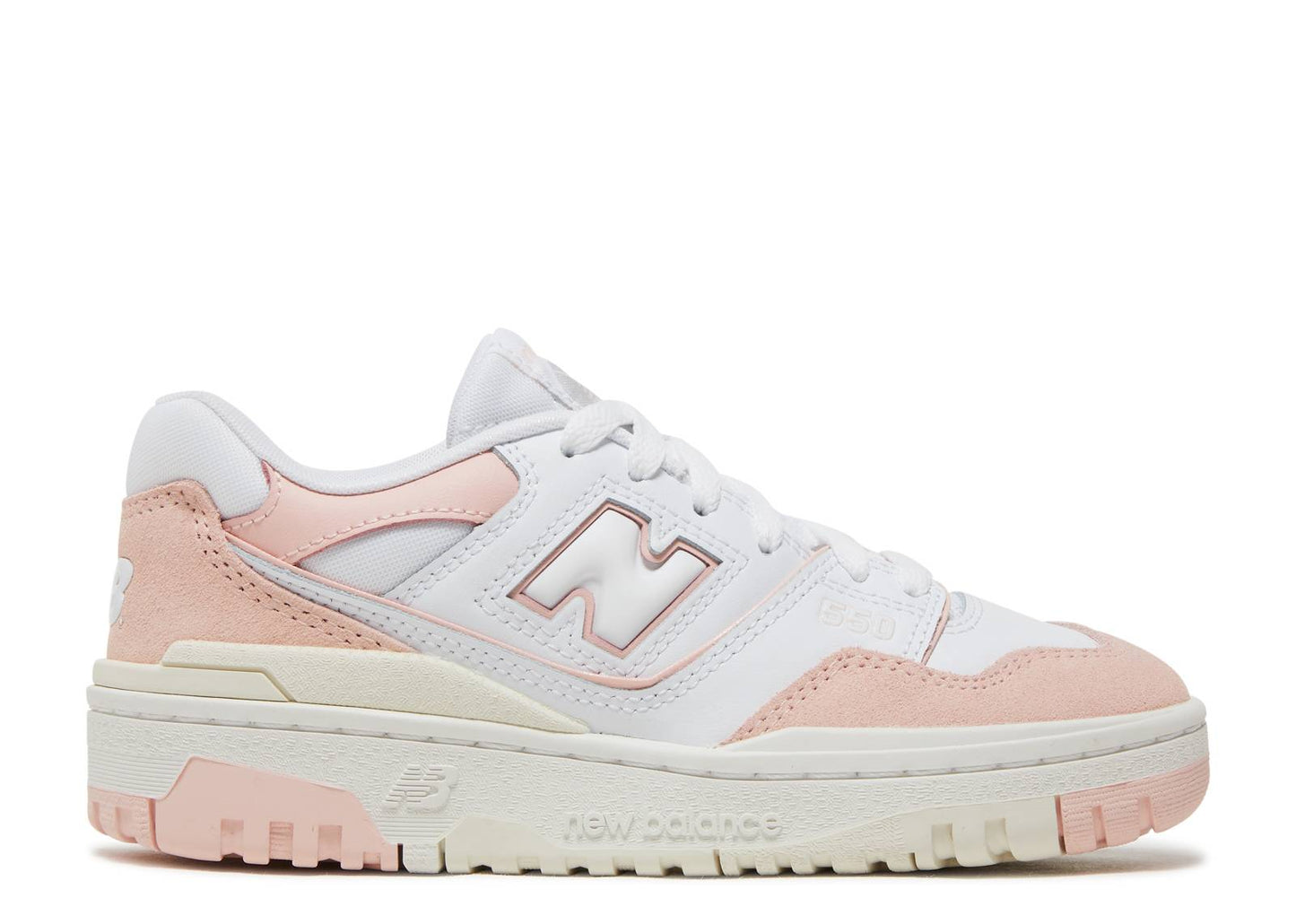 New Balance 550 Big Kid White Pink Sand