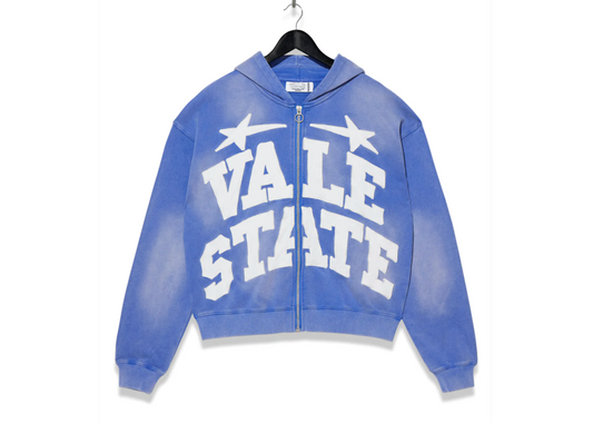 Sun Washed Blue Vale State Hoodie