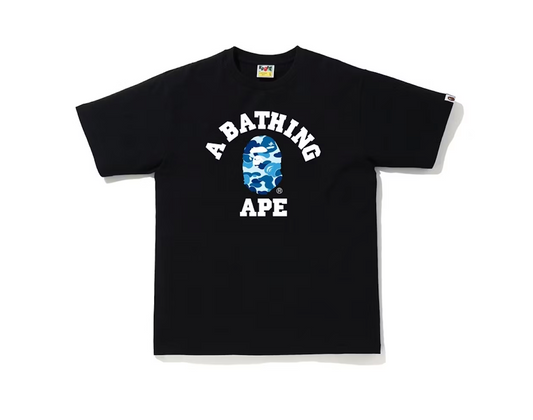 BAPE ABC Camo College Tee Black/Blue