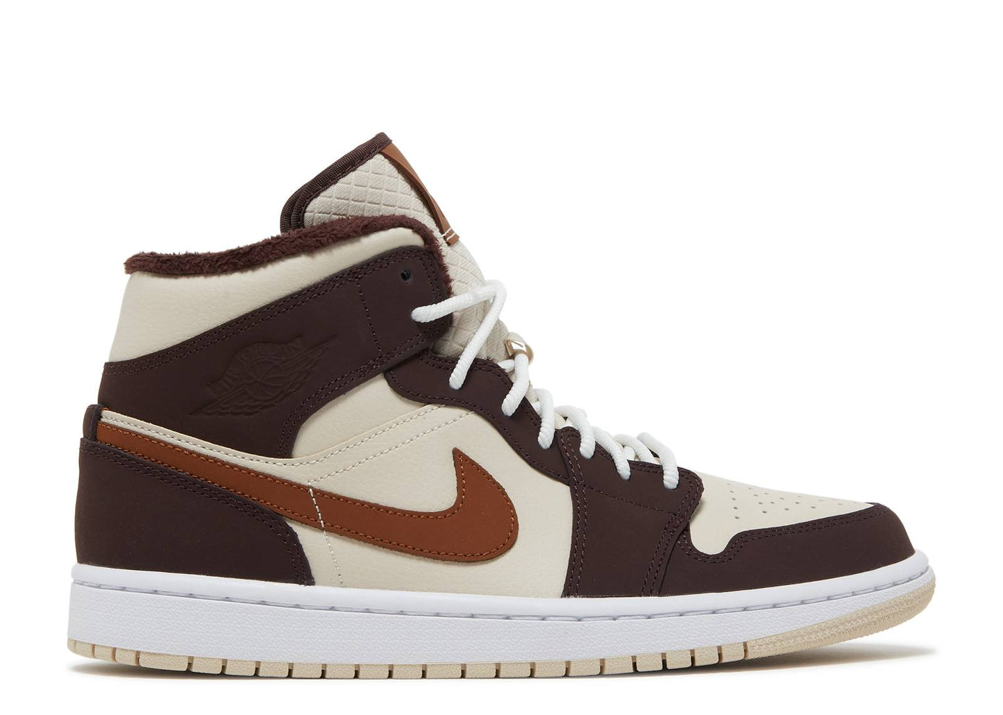 Wmns Air Jordan 1 Mid SE Cream Dark Chocolate