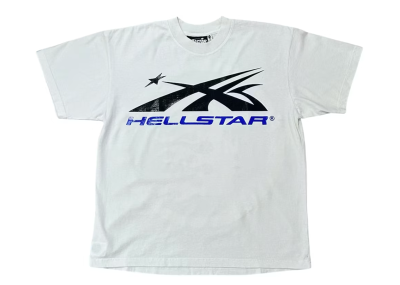 Hellstar Gel Sport Logo T-shirt White/Blue