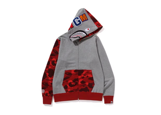 Bape Color Camo Shark Full Zip Hoodie