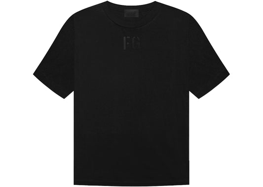 Fear of God FG Textured Velvet Logo T-Shirt Vintage Black/Black