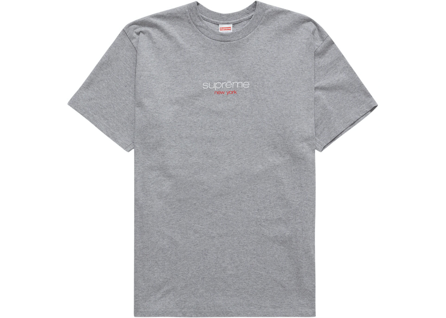 Supreme Classic Logo Tee Heather Grey