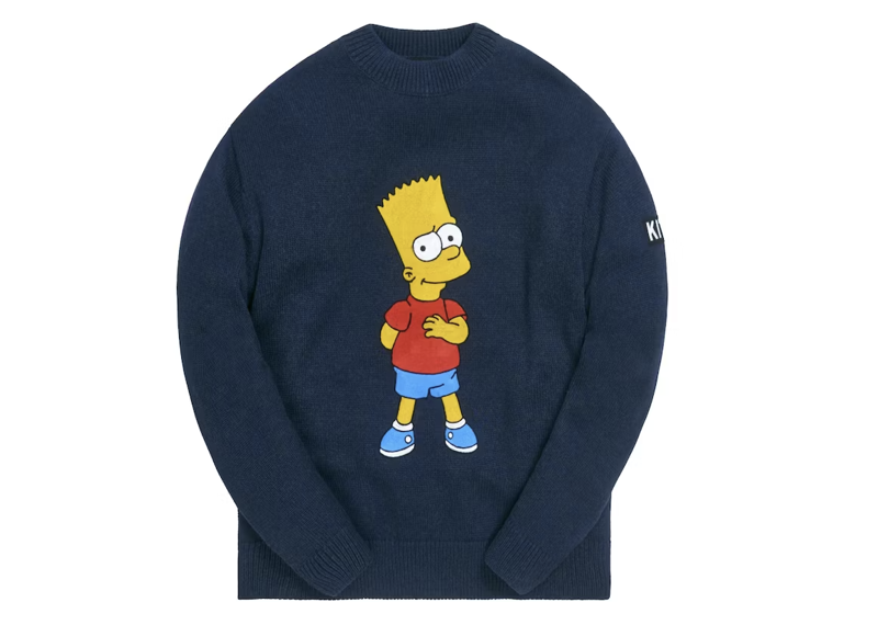 Kith x The Simpsons Bart Intarsia Sweater Navy/Multi